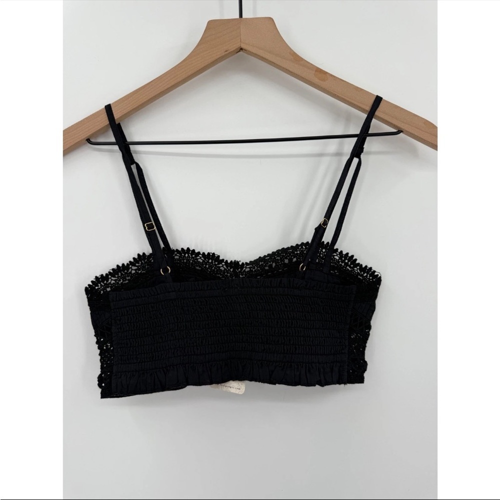 Free People Intimately Black Lace Smocked Bralette - Picture 4 of 5